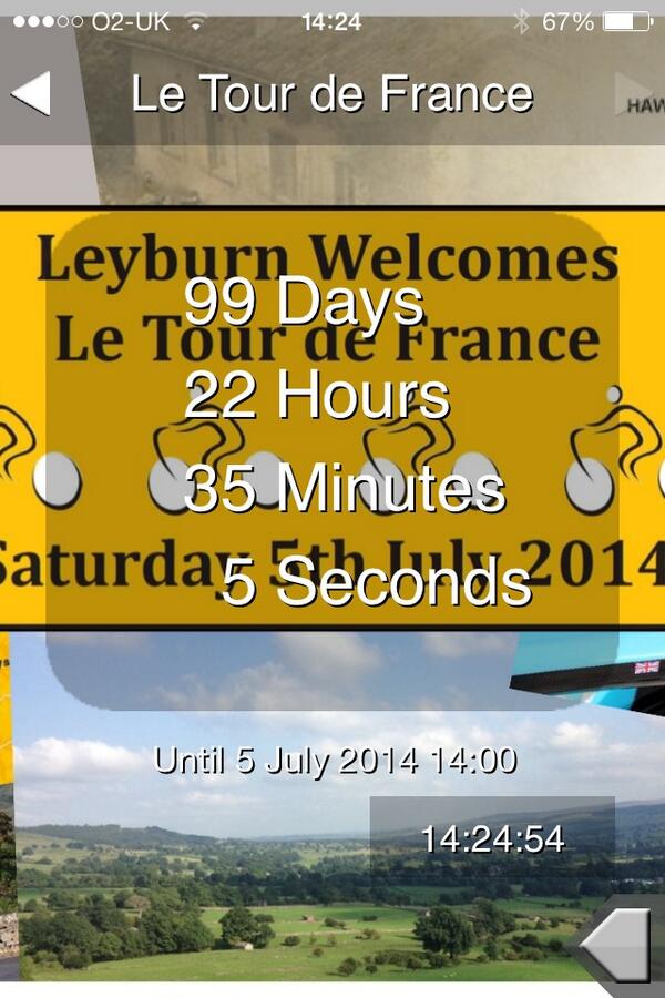 TDFLeyburn's tweet photo. Less than 100 days until @letour @letouryorkshire  passes through Leyburn getting excited? http://t.co/vWxugvFFzp