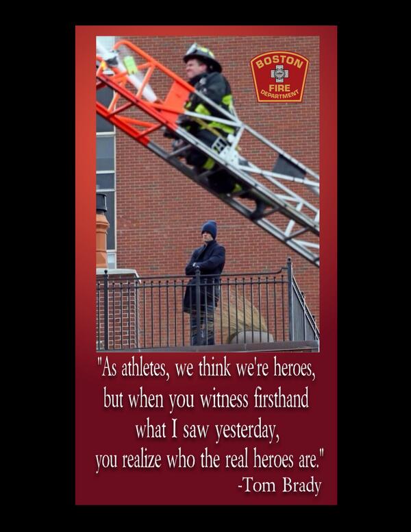 BreakngNewsPhtg's tweet image. Who the REAL heroes are!! RT @hankpena   @fox25gene @Patriots @FredSmerlas @GlennDOrdway Well said, Tom Brady.