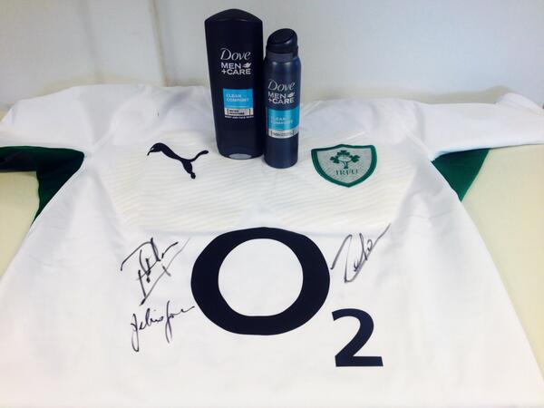 To celebrate <a href="/IrishRugby/">Irish Rugby</a> winning #6N, @Dovemen are giving away a shirt signed by <a href="/peterom6/">Peter O'Mahony</a> &amp; <a href="/SimonZebo/">Simon Zebo</a>! RT &amp; follow!
