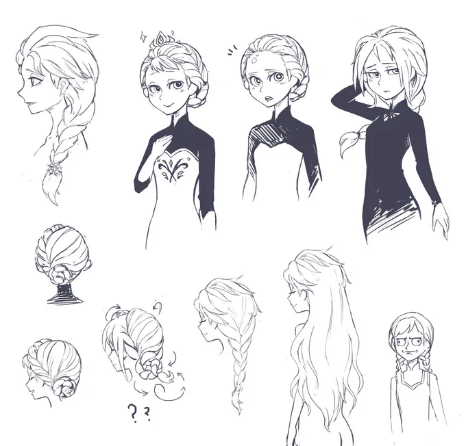 research elsa's hair ... it's complicated  ... 