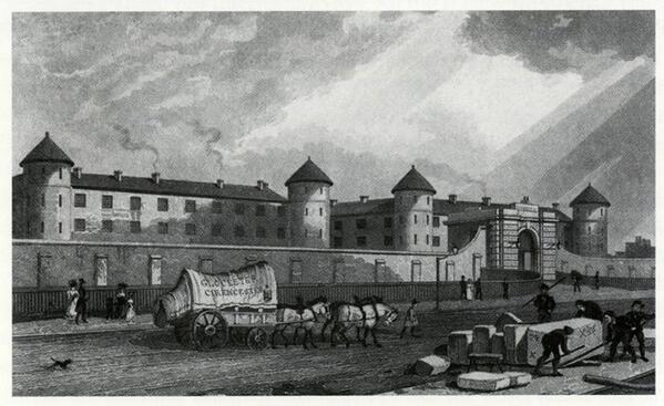 Tate's tweet photo. #TateBritain was built on the site of Millbank Prison... Here's what it looked like in the 1820s! #BehindTheArt http://t.co/CnnhX9cABd