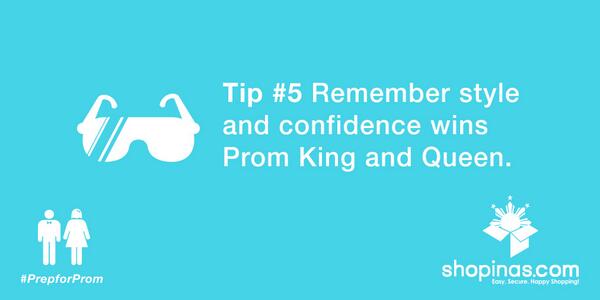 shopinas's tweet image. @shopinas Tip#5: Remember style and confidence wins Prom King and Prom Queen #prepforprom