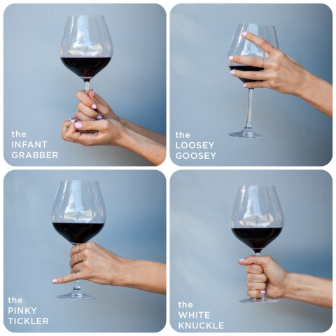 how to properly hold a wine glass