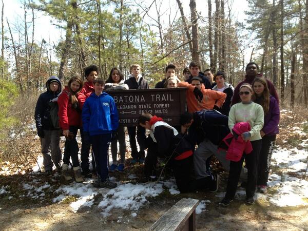 LVanMeterMFS's tweet photo. Final hike for Pine Barrens Intensive Learning in Wharton State Forest.  Cold but sunny. http://t.co/pSUz1eePw7