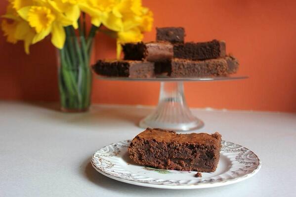 Goodteaparty's tweet image. We've been testing recipes in the kitchen today. These are #glutenfree chocolate brownies. Perfect for a #TeaParty