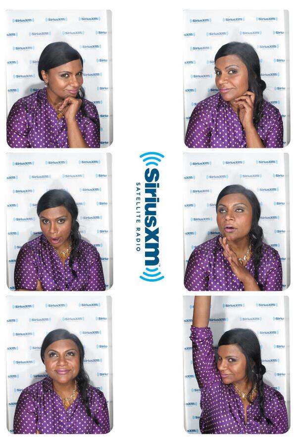 SIRIUSXM's tweet photo. Look who we found in the #sxmPhotoBooth: @mindykaling! http://t.co/F3GqIkai3D