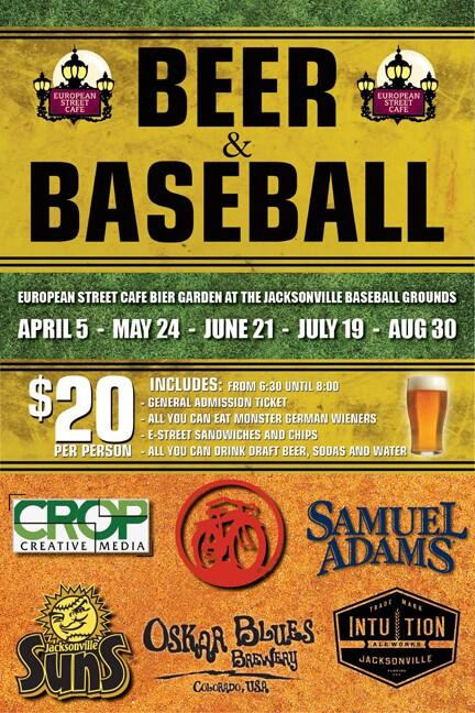 JAXBeerScene's tweet image. HAPPENING RT @estreetcafe Tickets available tomorrow at all locations... #playball