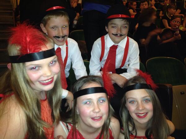 PSJSchool's tweet image. Our flappers and gangsters getting ready to perform!!!