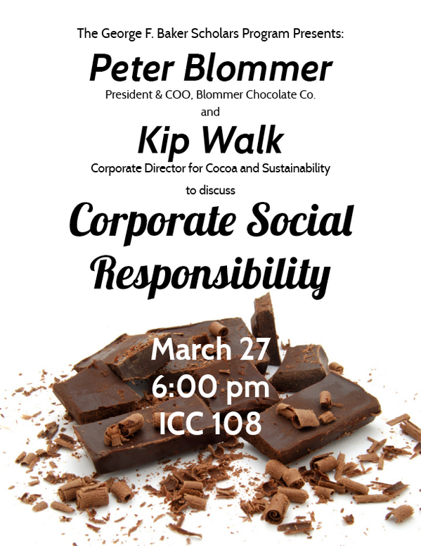 CASGeorgetown's tweet photo. What does cocoa have to do w/ sustainability? Peter Blommer (C’85) talks corporate social responsibility at 6pm. http://t.co/kj0jSP0vmO