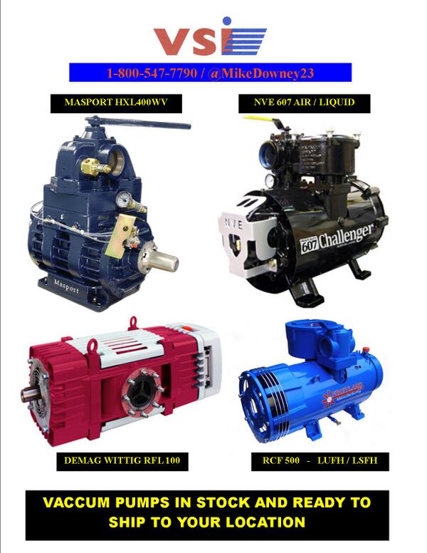 VacuumSalesInc's tweet photo. #VSI offers a wide variety of vane pump(s) #masport #nve #rfruitland #demagwittig #hxl400wv #nve607 #rcf500 #rfl100 http://t.co/0GRj76X6Hv