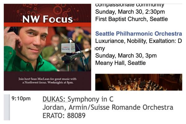 seattlephil's tweet photo. We spy with our musical eyes on @KingFM's website: something on @nwfocus tonight that we'll be playing on 3/30... ;) http://t.co/vMmHeHCvSP
