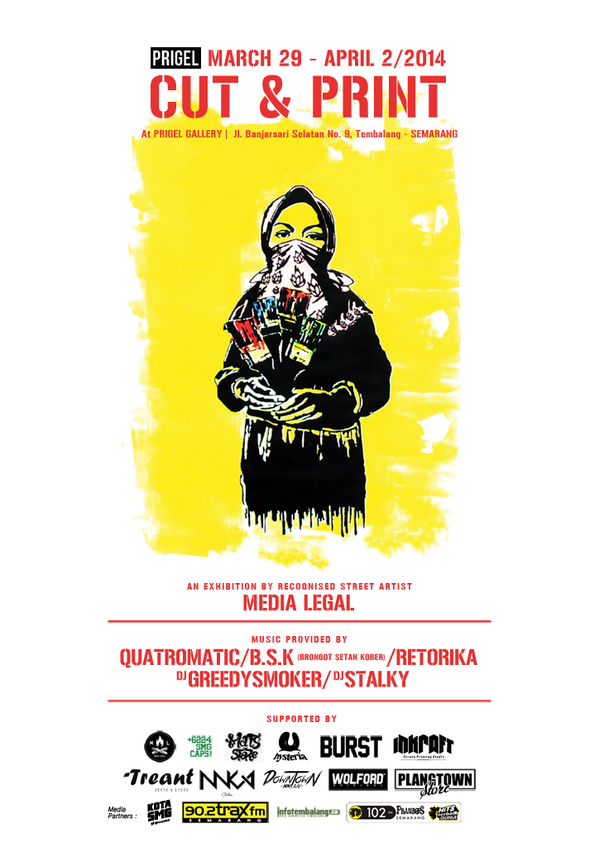 Cut &amp; Print | MEDIA LEGAL x PRIGEL | Live Silkscreen printing | Music Perform | 29/MAR/14, 6 - 10pm
