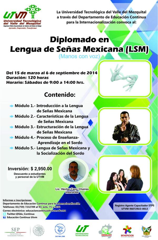 ¡Diplomado "Lengua de Señas Mexicana (LSM)"! Comunicación utilizando las manos para comunicarse con sordos.

”