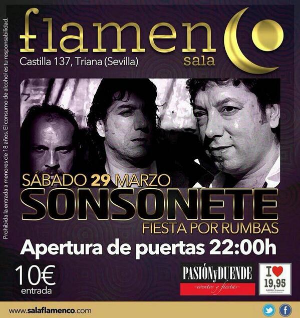 SONSONETEOFICIA's tweet photo. @AdriiVG_ 29 marzo a partir de las 22.00 sonsonete en concierto sala flamenco no falteis!!!! http://t.co/pZouRVntNy