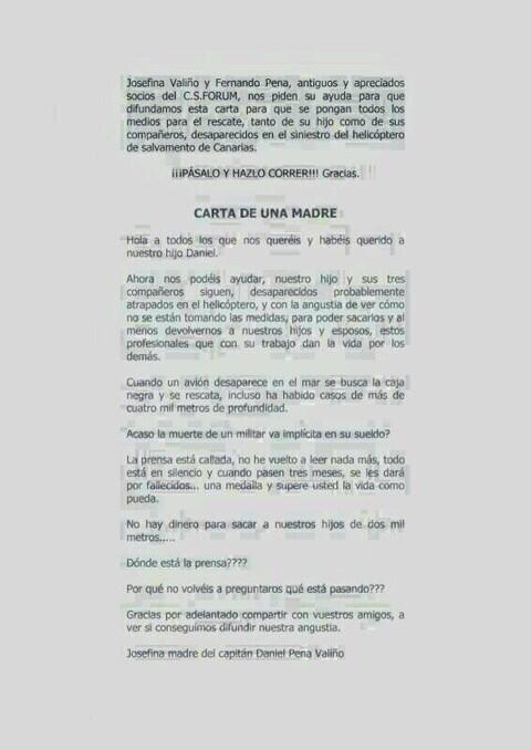 Fernanbi's tweet image. Para que no se nos olvide, Daniel. Carmen, Sebastián y Carlos siguen a 2500 mts. Rescatadlos por favor. @BaseGando