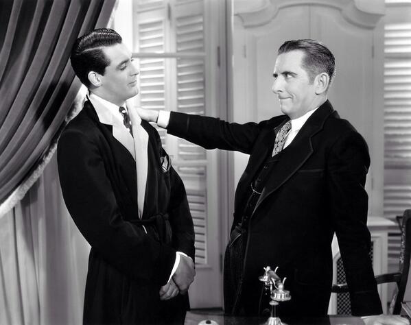 ClassyCaryGrant's tweet photo. #CaryGrant with Edward Everett Horton in 'Ladies Should Listen' http://t.co/eStKD4QwGL