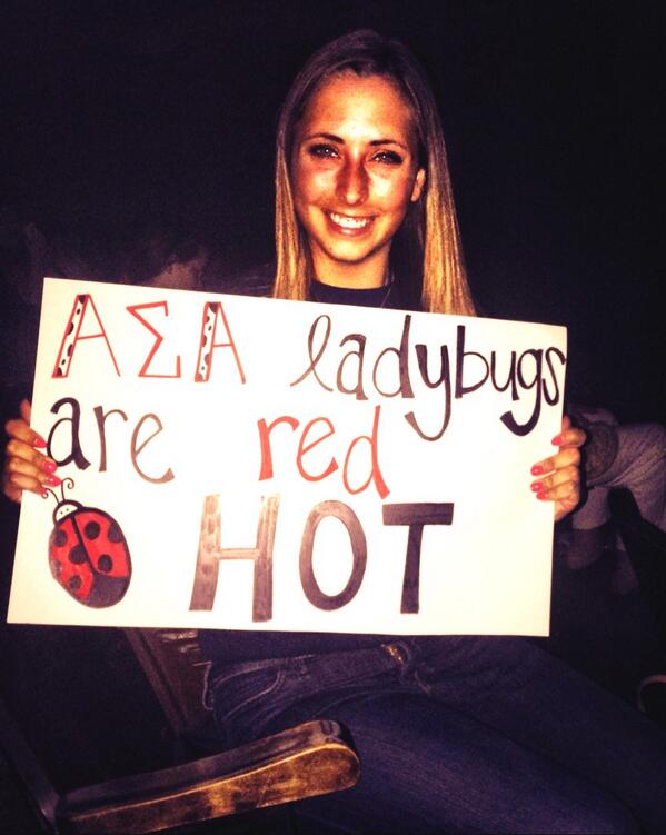 aredpierce's tweet image. ladybugs are RED HOT! @AlphaSig_BetaNu #AlphaStepOff2014