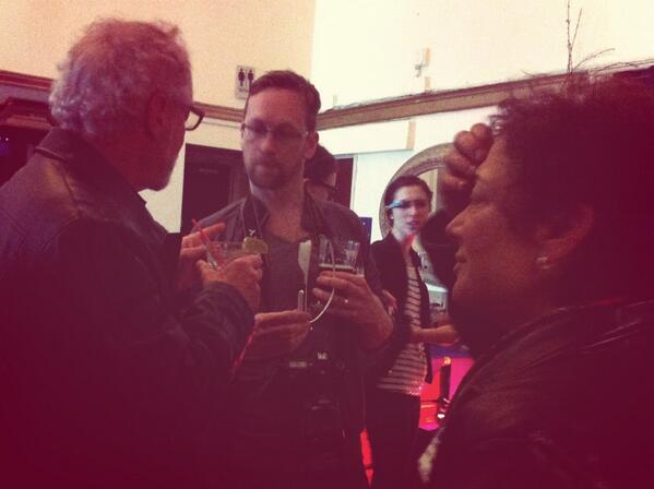 cfcmedialab's tweet image. People are a-mingling at #IBMPlaunch! #GoogleGlass