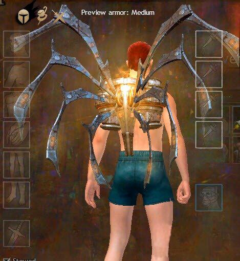 gw2gameguyzen's tweet photo. Escape from Lion's Arch New Spinal Blades Backpieces. http://t.co/2FnD5mYNAe http://t.co/rbvo9R1fRK