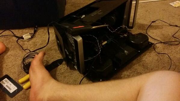 motopaw's tweet image. Drunken soldering! #totallysafe