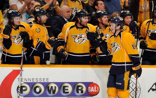 Congrats to <a href="/colton_es15/">Colton Sissons</a> on his first #NHL goal! #preds VIDEO: bit.ly/1rICplk