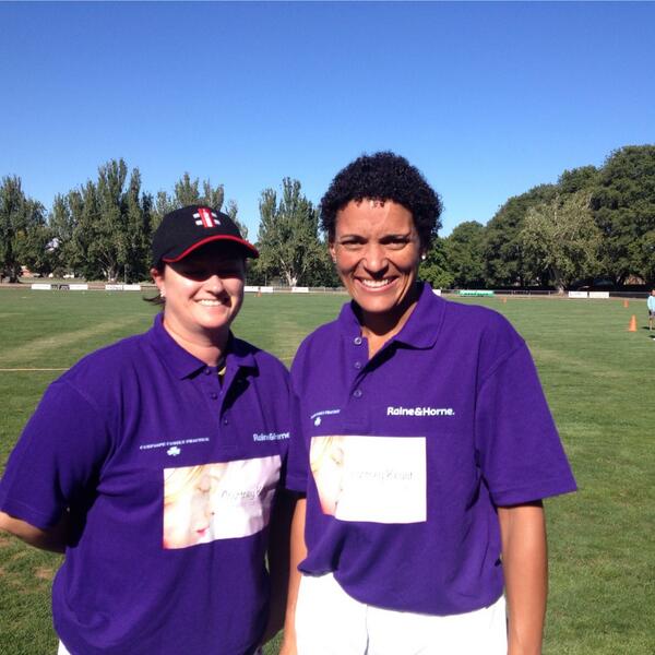 Cracking day in Kyneton for the charity match in memory of Courtney Keast. <a href="/rolts21/">Karen Rolton</a> ready to turn back the clock!