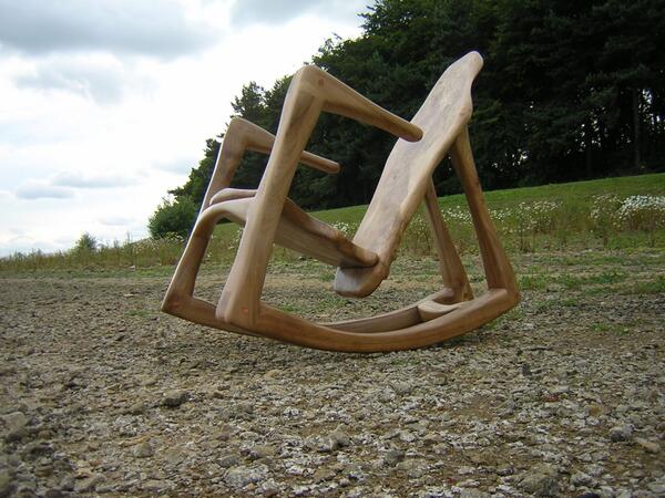 The Yogic Rocker #Handmade in Wych Burr Elm - #Sculpture #furniture #iLoveHD #interiordesign - allan-lake.com
