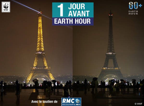 WWFFrance's tweet photo. J- 1 avant #Earth Hour : demain à 20h30, le #WWF éteint la planète http://t.co/W9A02XKrBd Please RT http://t.co/pjeTpEThZX