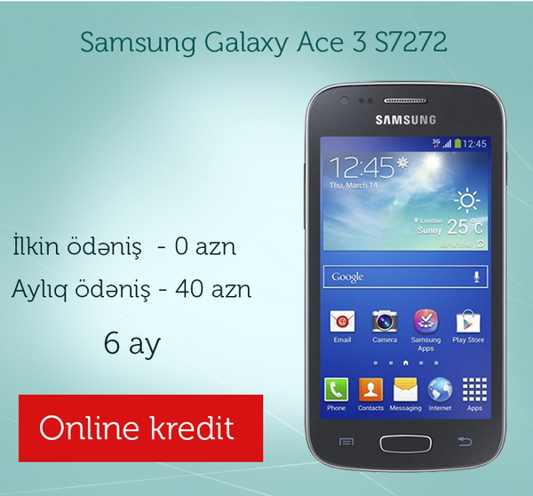 KontaktHome's tweet photo. Samsung Galaxy Ace 3 S7272 - 199 AZN
İlkin ödənişsiz ONLİNE KREDİTLƏ
http://t.co/g0HpMWQsRW http://t.co/ecdIxAQ5v2