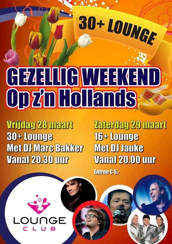 Vanavond 30+ Lounge, met als thema: op z'n Hollands! Een avondje met sfeer en gezelligheid. #uitgaan #vanaf25jr.