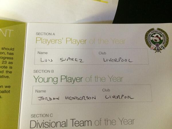 PFA Player of the Year BjzVkmwIAAAueUD