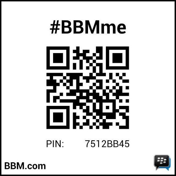 #BBMme PIN: 7512BB45
pin.bbm.com/7512BB45. Invite ya