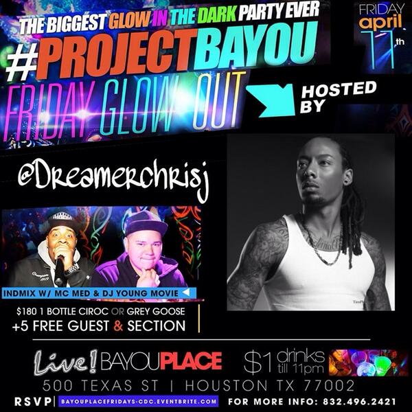 DreamerChrisJ's tweet photo. HOUSTON TONIGHT, #BayouPlace let's turn up #OMGBECKY ππ― !!!! ... http://t.co/pIHSc5eN32