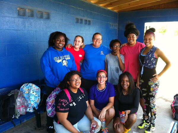 Chuck visited the Gibbs High Softball girls today.  Gibbs is one of the new campus clubs in St. Pete!