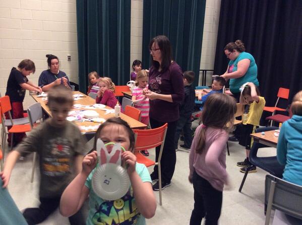 Having a great time with Arts and Crafts at Lakeside's K-5 wake-a-thon!