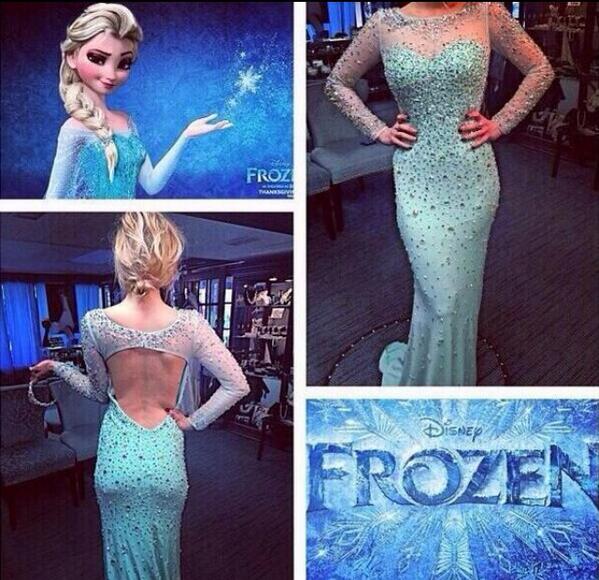 DisneyProbs's tweet image. Frozen inspired prom dress! #disneysolutions #frozen