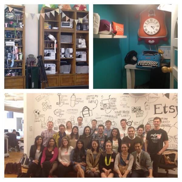 RotemSoI's tweet photo. Ending our @Etsy visit with a tour of their amazing Brooklyn office! thank you @adrianetidona !! http://t.co/yhicIPREFL
