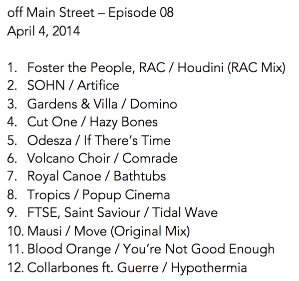 OMS_KWUR's tweet photo. as promised. here's the playlist from last week's show! http://t.co/i8wuGwU1mg