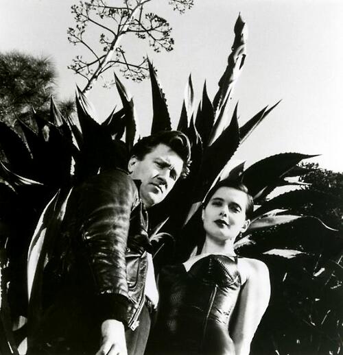 1988,David Lynch e Isabella Rossellini by Helmut Newton