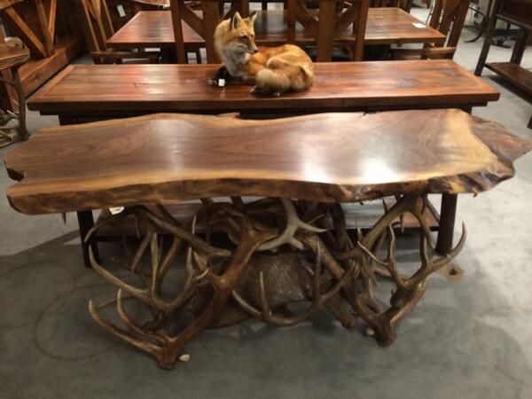 GFToday's tweet image. This antler base end table is something else! #HPMKT #HPMKT2014 #HighPointMarket