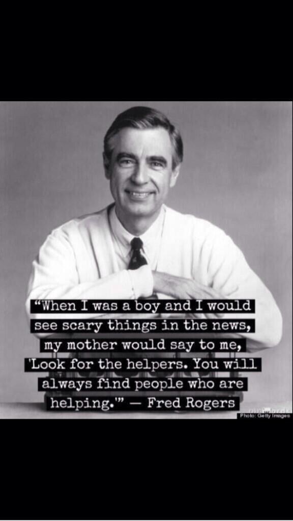 AshlieHardway's tweet photo. Look for the helpers. #PrayforFR http://t.co/urthhN8DDx