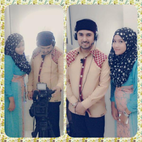 Sunshuns's tweet photo. Taiping syuting with ustd alhabsyi ☺ http://t.co/Ou2nXjSgTh