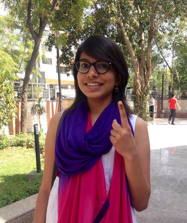 aashnaguptaa's tweet image. Voted for the first time! And I&apos;m proud to say that it was for BJP! Go get inked people! #ModiKiDilli #WeWantModi