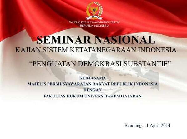 Yuuk hadir kawan Fikom. Besok Seminar Nasional kerjasama MPR RI @PLF_2014 jam 08.00 di Graha Sanusi Unpad.. :)