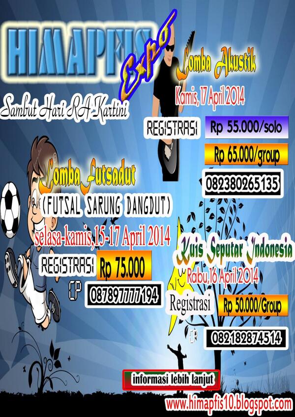 Ayo buruan daftar! #HimapfisExpo2014 <a href="/BEMFMIPAUNSRI/">BEM KM FMIPA UNSRI</a> <a href="/BEMFH_UNSRI/">BEM F. Hukum UNSRI</a> <a href="/BEM_FISIPUNSRI/">BEM FISIP UNSRI</a>