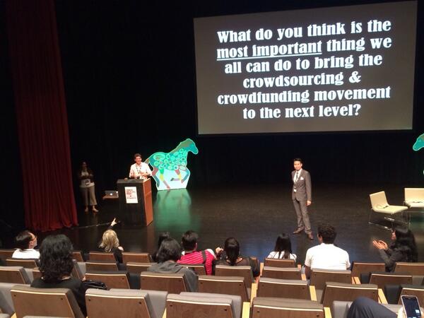 CrowdWeek's tweet photo. Getty engages the crowd with his "opportunity-grabbing" offer #CSWGlobal14 http://t.co/8Mlt4htbCW
