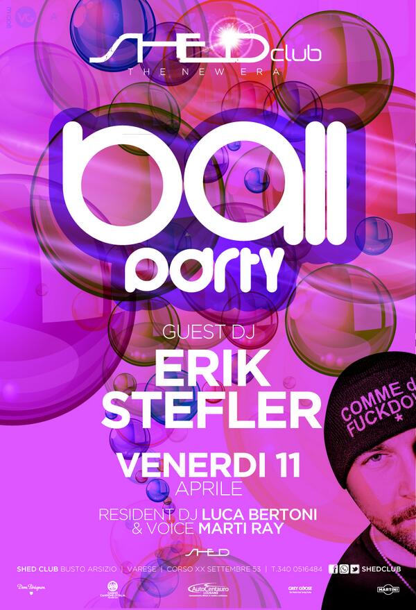 ShedClub's tweet photo. Venerdì...HAPPY!!!! Un Ball Party spettacolare !!!! @ERIKSTEFLER in consolle!!! @ShedClub garanzia di divertimento http://t.co/gkvZlaDExd