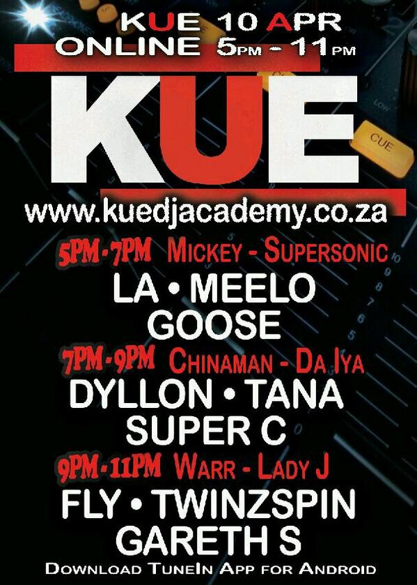 deejaygareths's tweet photo. "@kUeOnline: http://t.co/Trz2TSwut1"... Catch me Live on Deck Duty with @LadyJtheDj and @TheWarr from 9-11pm... Tune in...