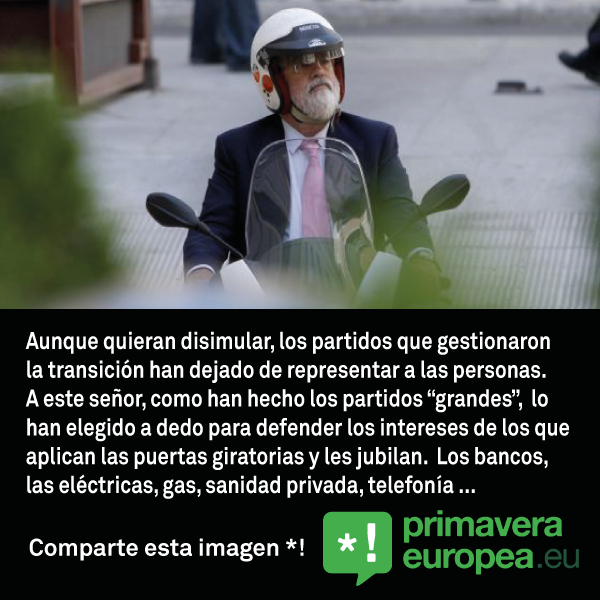 Arias Cañete, elegido a dedo como los de los cuatro grandes, para defender intereses ajenos a la ciudadanía.