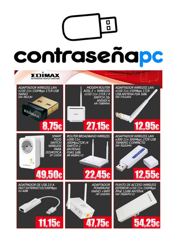 contrapcs's tweet image. Super ofertas en #Edimax componentes! Solo en @contrapcs
#ethernet #wifi #wireless #edimaxcomponents